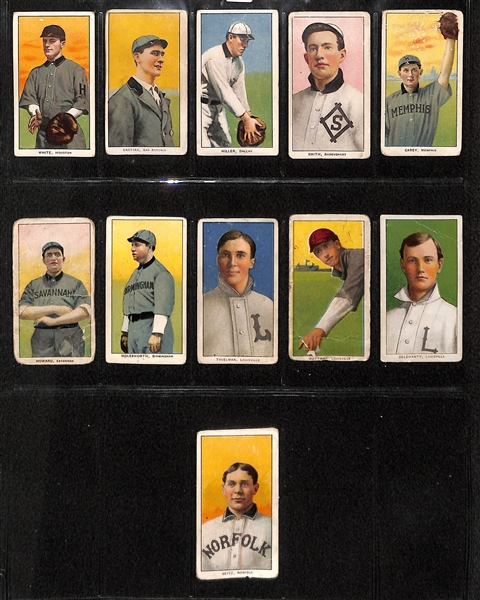 Lot of 11 T206 Southern League Cards w. Foley White - All Piedmont Backs